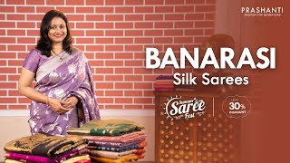 Banarasi Silk Sarees - 1 Design & 7 Stunning colors | Summer Saree Fest - Up to 30% OFF | Prashanti