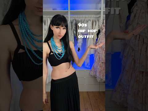 How to style an Aaliyah inspired 90s hip hop outfit #shorts