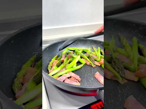 たった5分で🍳アスパラめんつゆバター炒め