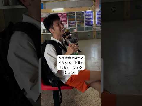 人が大麻を吸うとどうなるかお見せします。（フィクション）