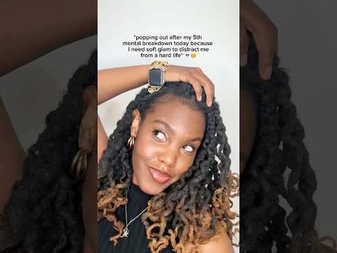 Curly Locs + Soft Glam | Black Girl GRWM😍#locstyles #locjourney #curlylocs #longlocs #blackgirlvlog