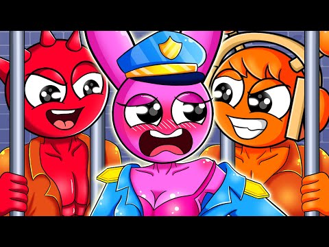 Pinki the Cop Trapped Between Raddy and Oren! Who Will Win Her Heart? | Incredibox Sprunki Animation