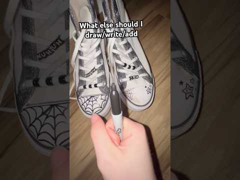 I RUINED My Only Sharpie For This #converse #diy #art #customized #shorts #viral #fyp