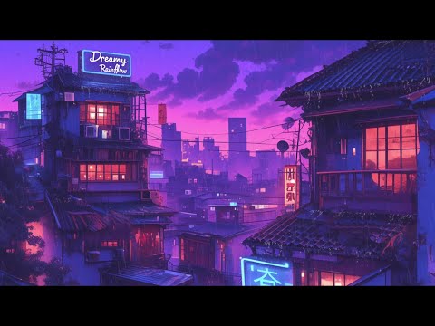 Chill Mood 💿 Retro Lofi Hip Hop Beats & Study Music 📚 Rainy Japanese Town Nights