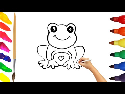 How To Draw a Easy Frog For Kids Step By Step || 3 Easy Steps to Draw an Amazing Frog For Kids