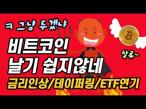 [ 코인탈출기 ] 비트코인 날기 쉽지 않네~ 금리인상/테이퍼링/ETF연기 또 발목잡나