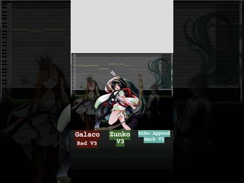 A mini cover with Miku, Galaco and Zunko #vocaloid #vocaloidcover #hatsunemiku #Galaco #Zunko