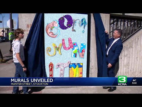 Stockton unveils new murals designed by local elementary school students