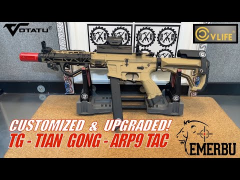 Super Customized & Upgraded! (TOY!) EMERBU TG ARP9-TAC Gel Ball Blaster - Lots of Mods & M95 Spring