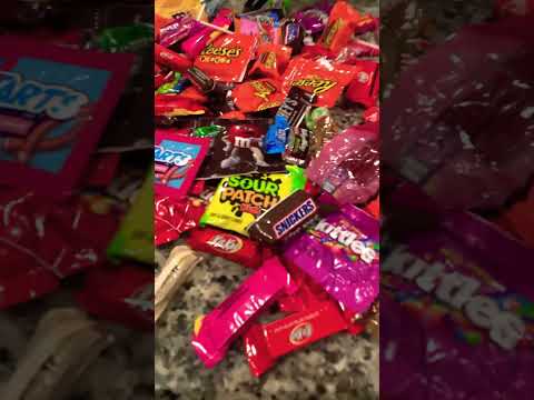 Look at how much candy I got today 🍭🍭🍭🍬🍬