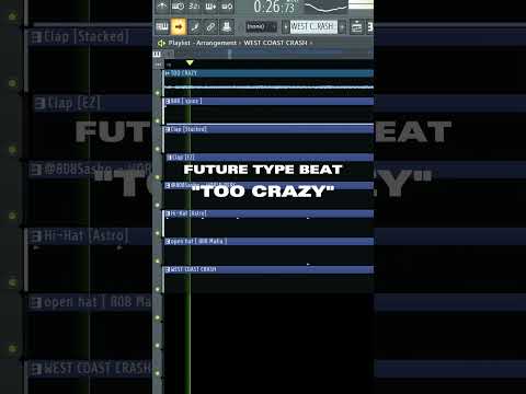 HARD FUTURE Type Beat "TOO CRAZY"  #futuretypebeat #shorts #rap #typebeat #beat #metroboomin