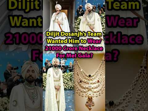 Diljit Dosanjh Royal Look in Met Gala #diljitdosanjh #metgala #royallook #necklace
