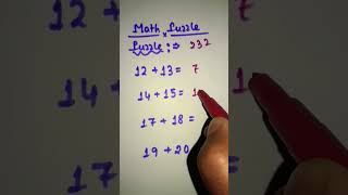 math puzzle #shorts #shortsvideoviral #shortsvideo #math #tricks #mathmagic #Math n Magic #puzzle