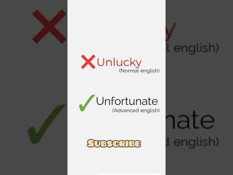 Advanced English  word for "unlucky"📚🔖