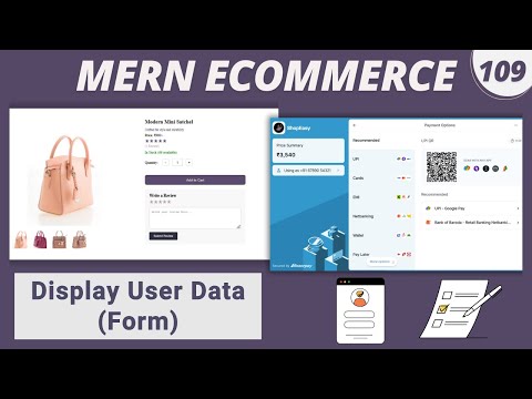 MERN Stack E-Commerce Project #109: Display User Data in Form