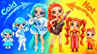 Fire vs Ice LOL Sisters Growing Up / DIYs for Dolls