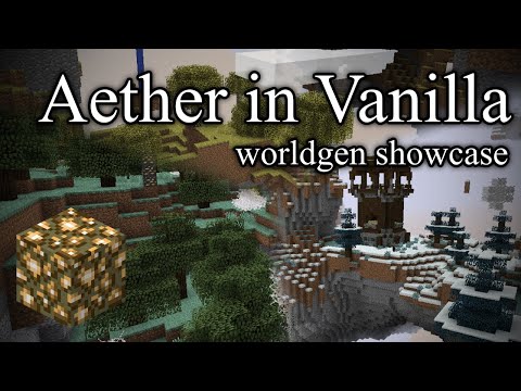 Aether in Vanilla - World-gen showcase (progress update #1)