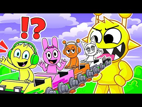 Sprunki friends slide down the craziest slides in Roblox!