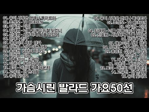 듣기만 해도 설레는 1990~2025년 발라드모음 우리가 사랑했던 추억노래 - 소울스타,원티드,민경훈,문명진,루다,이승기,더씨야,에일리, 다비치, 양파,김범수