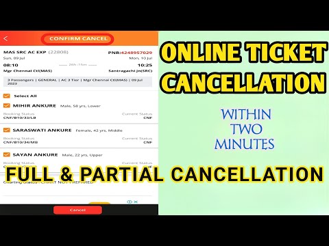 How To Cancel Train Ticket Online ll Online Ticket Cancellation @travellerkingtanmoy