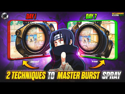2 Techniques To Master Burst Spray in BGMI with HANDCAM💯(Watch or forgot Burst Spray)