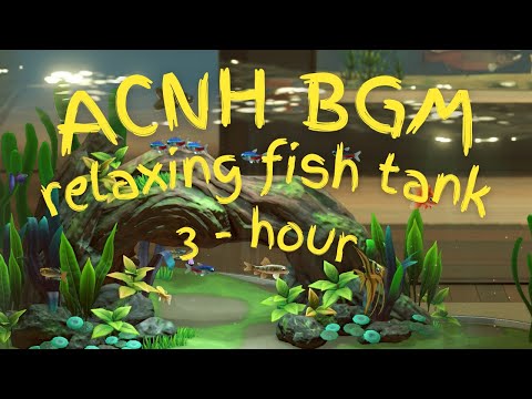 ACNH BGM - relaxing fish tank to help you focus🐠🫧| Animal Crossing Ambient 3Hour Study Work or Relax