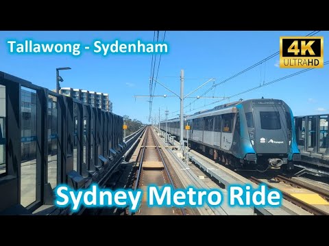 A ride on the Sydney Metro; Tallawong to Sydenham Front View [4K]