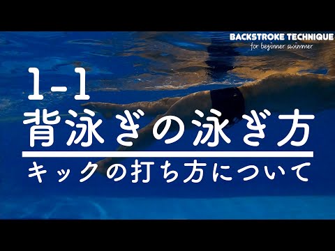 背泳ぎの泳ぎ方｜キック超初級編｜最初にみていただきたい動画｜背泳ぎはここから