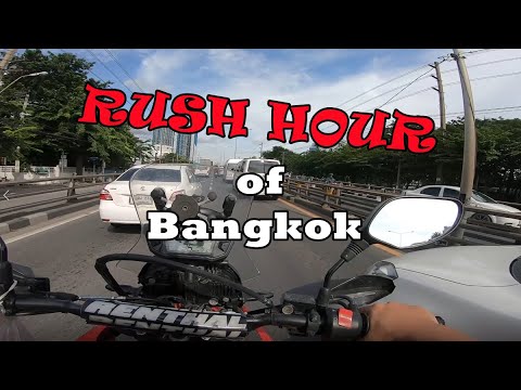 How congested is Bangkok in evening rush hour！|Honda CRF250 Rally