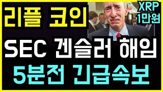 리플코인 제레미 호건 5분전 속보 SEC 겐슬러 해임 트럼프 행정부 소송 XRP 현물ETF 신규신청 #리플 #리플코인 #리플전망 #리플호재 #리플목표가