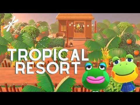 Escape to Paradise: Exotic Tropical Frog Resort Animal Crossing Island Tour