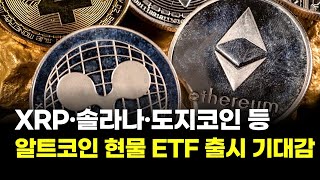 XRP·솔라나·도지코인 등 알트코인 현물 ETF 출시 기대감  | 표상록 대표