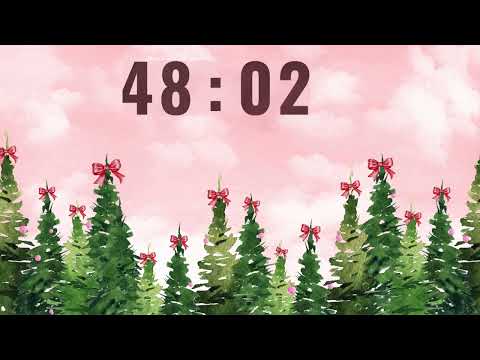 1 Hour Pink & Preppy Holiday Timer | Silent Countdown for Study, Work, Cooking & Christmas Fun 🎄