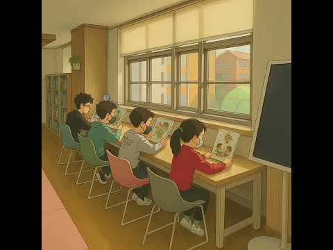 도서관 풍경을 요즘 유행하는 "지브리 스타일"로 변경해보았다