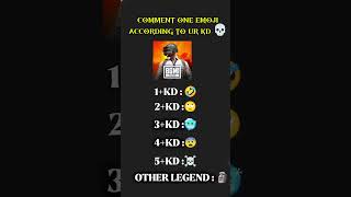 Comment One Emoji According to your KD #bgmi #bgmikd #shorts