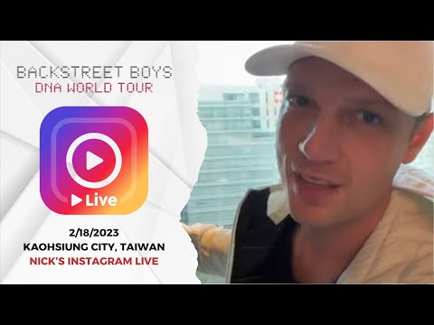 Nick Carter - Instagram Live 2/18/2023 - Kaohsiung City, Taiwan - DNA World Tour