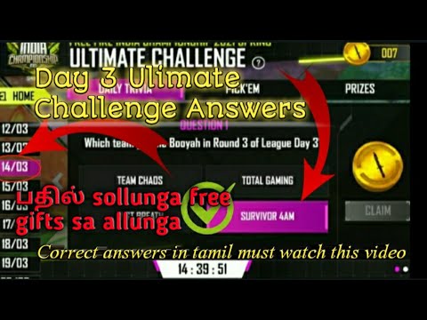 ULTIMATE CHALLENGE day 3 answers in tamil full explain Mr.PHANTOM YT 😎