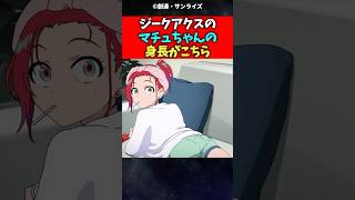 ジークアクスのマチュちゃんの身長がこちら【反応集】#ガンダム #ジークアクス #反応集 #shorts
