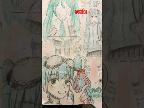 this page is from a few months ago but i still like it #art #sketchbook #hatsunemiku #youngartist