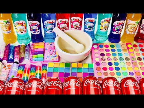 🌈Satisfying video of how to make slime with foam and paste and glitter by combining random things#9🫧