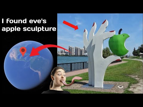 I found eve's apple sculpture on google earth #googleearth #discoverearth