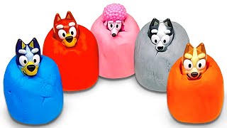 Bluey & Friends Play Doh Molds! 🐶✨ Learn Colors & Shapes! | Learning Video for Kids & Toddlers