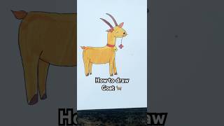 Easy Drawing For Kids Goat 😳🌈🐐 #art #shorts #ytshorts #kids #creative