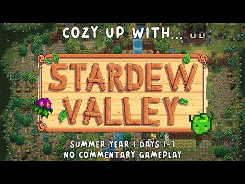 Stardew Valley Summer Year 1, Days 1-7 🌷 150+ Mods Longplay No Commentary Gameplay
