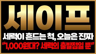 [세이프 코인전망] 오늘 안 잡으면 평생 못 잡는다!