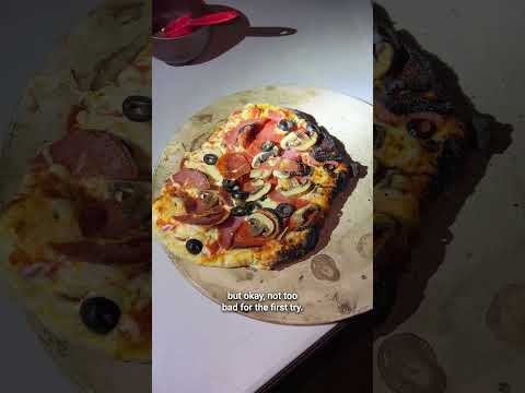 Making homemade pizzas did not go as expected