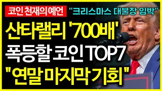 비트코인 크리스마스 '산타랠리' 대불장에 700배 폭등할 코인 TOP7 총정리
