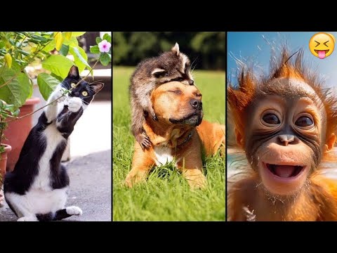 You Laugh You Lose😜 New Funny Cats Video 😹 Funniest Dogs and Cats 2025😼🐶part15