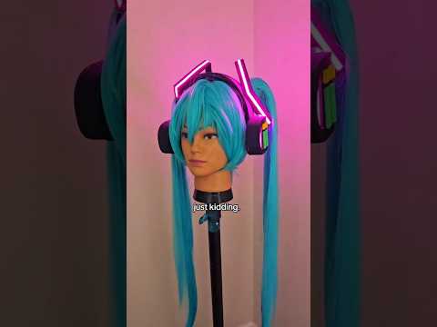 Miku wig & LED headset #miku #vocaloid #初音ミク #ボーカロイド #cosplay #cosplaywig #cosplaymaking #コスプレ