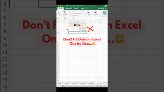 Auto-Write Dates in Excel With This simple Trick in Seconds!📅  #excel #excelshorts